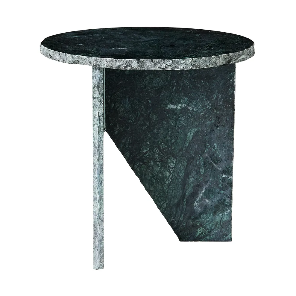 MUUBS Verde sidobord Ø40 cm Grøn marmor