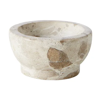 Muubs - Salt skål Vita - Seashell Marmor - Ø6,3xH3,5 cm