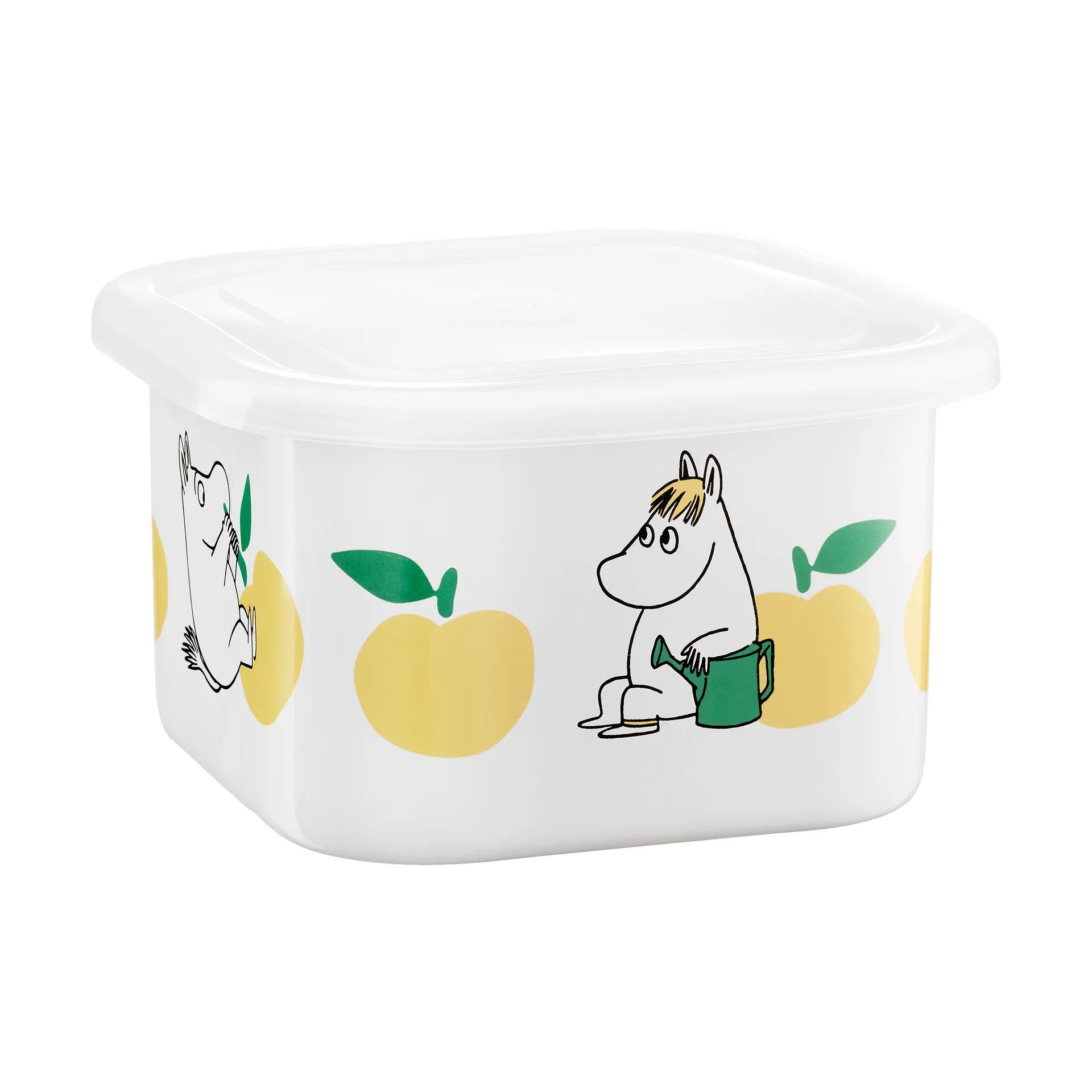Muurla Boîte émaillée Moomin avec couvercle 0,67 L Joyfull Apples-jaune