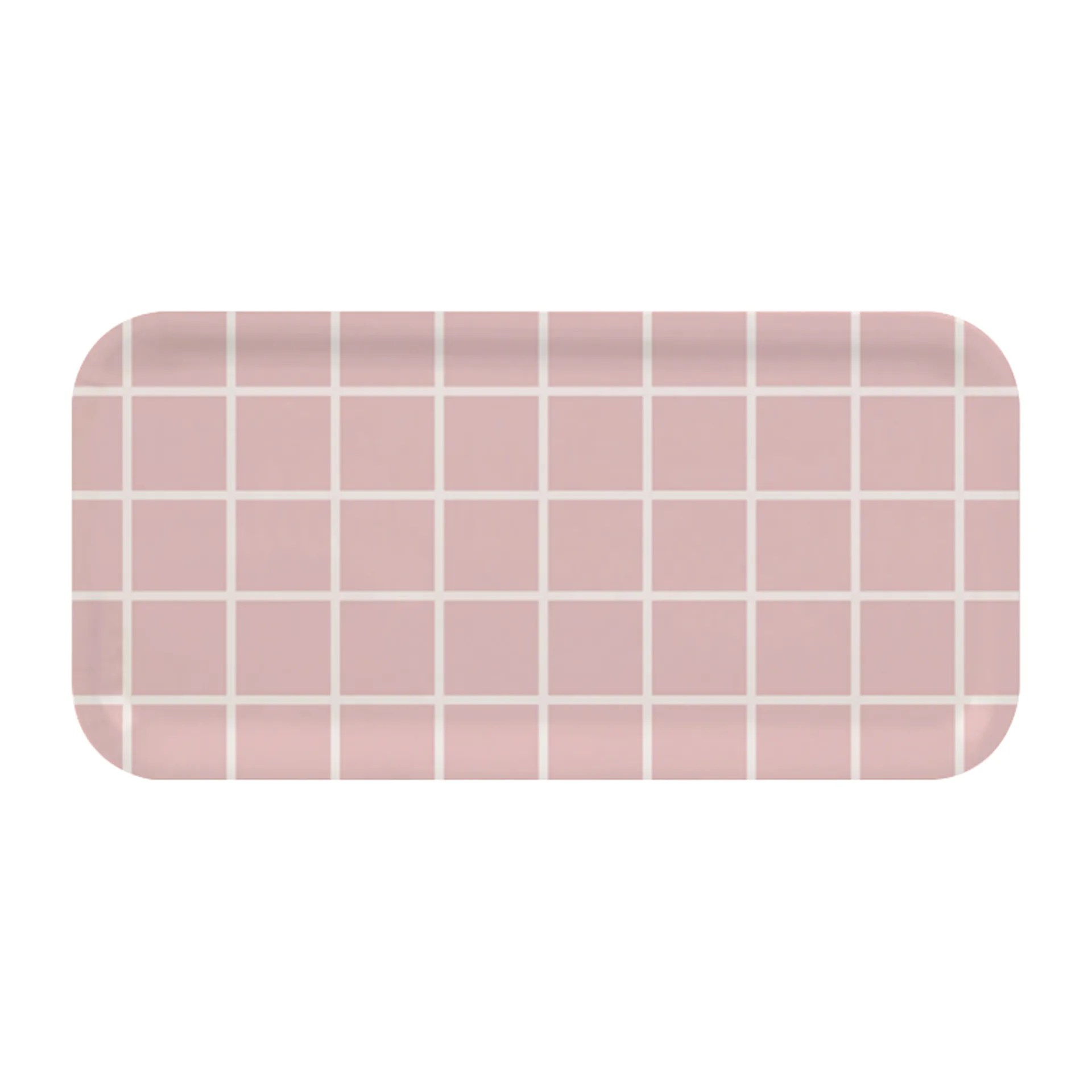 Muurla Checks & Stripes bakke 13x27 cm Lyserød/Hvid