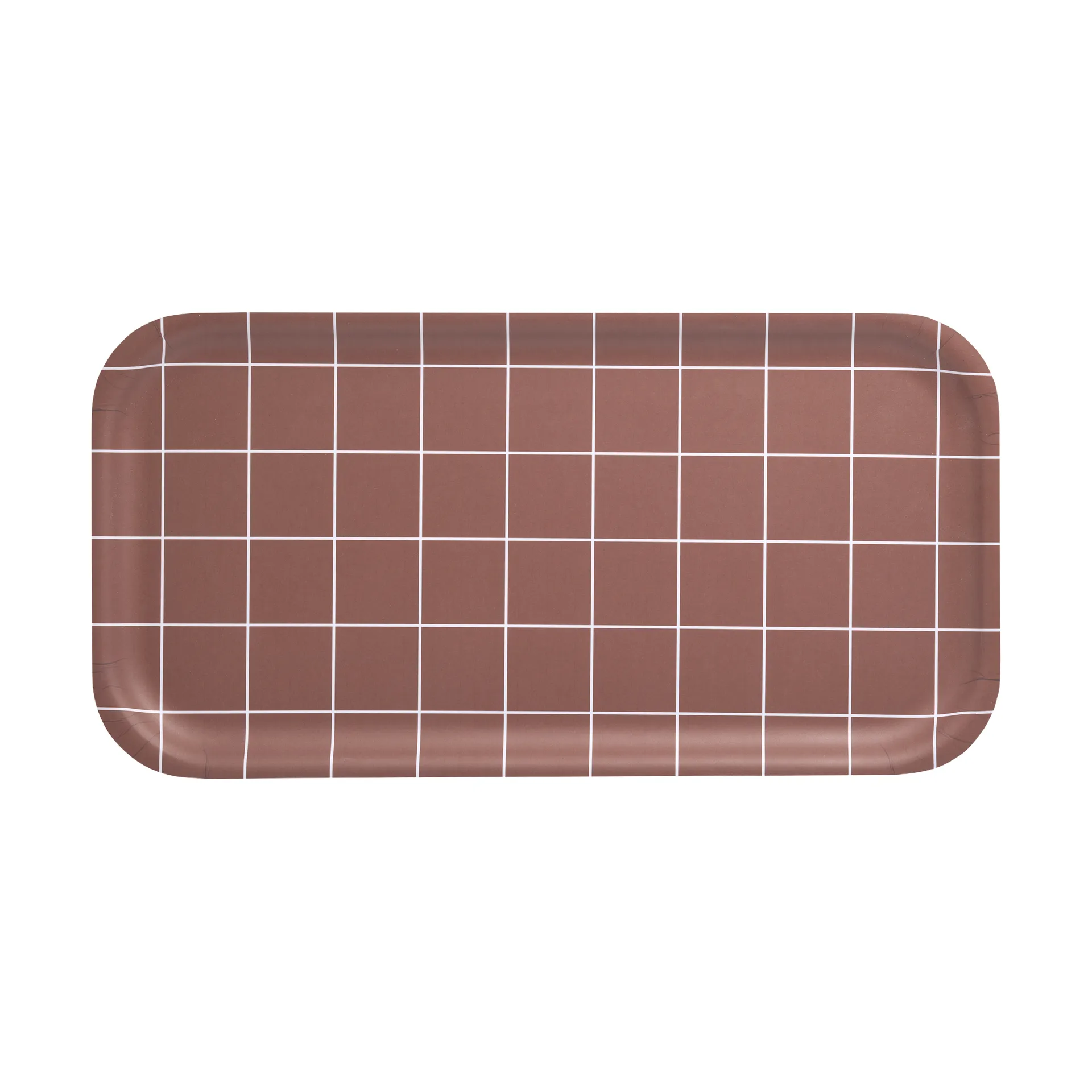 Muurla Checks & Stripes bakke 22x43 cm Brown