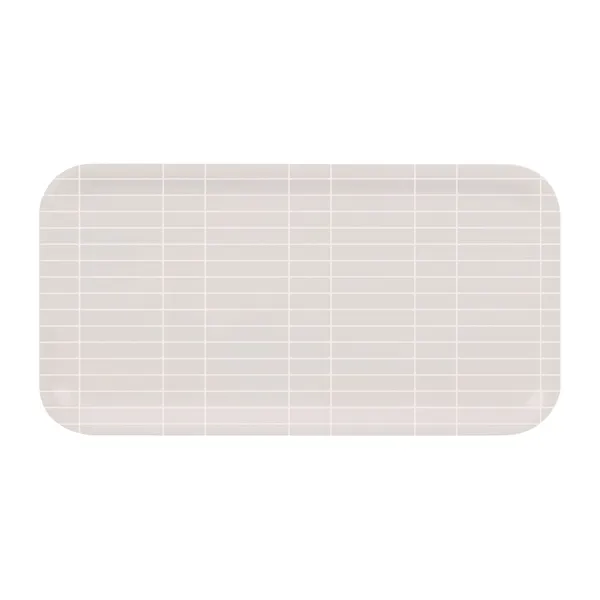 Checks & Stripes bricka 22x43 cm, Beige