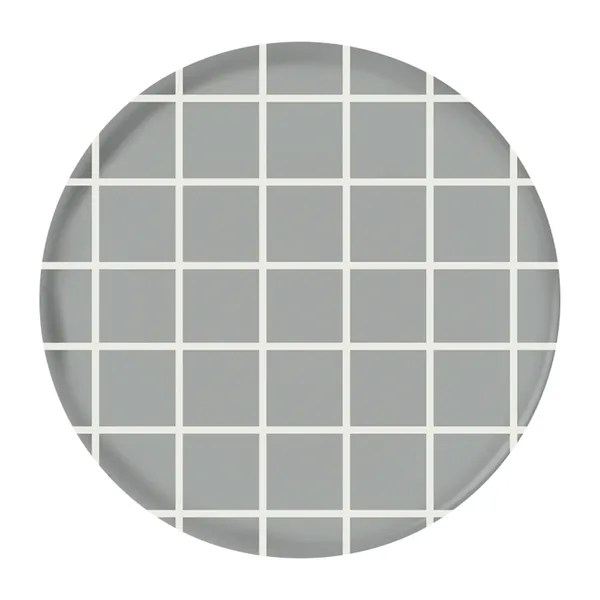 Checks & Stripes bricka Ø35 cm, Grå