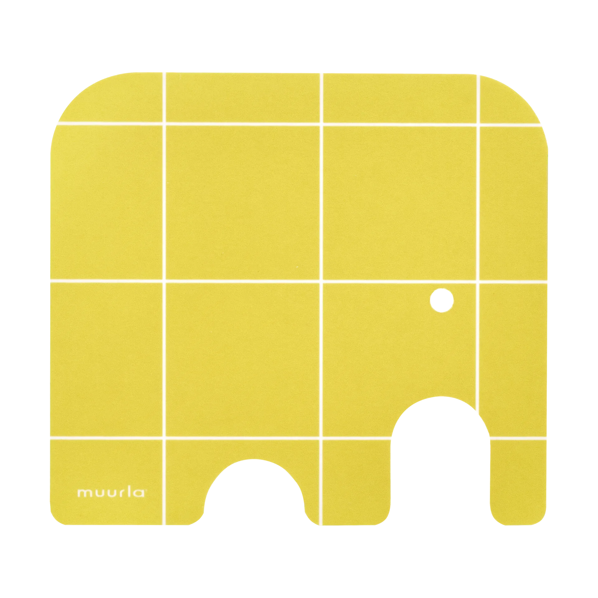 Muurla Elephant glasunderlag 11x10 cm Yellow