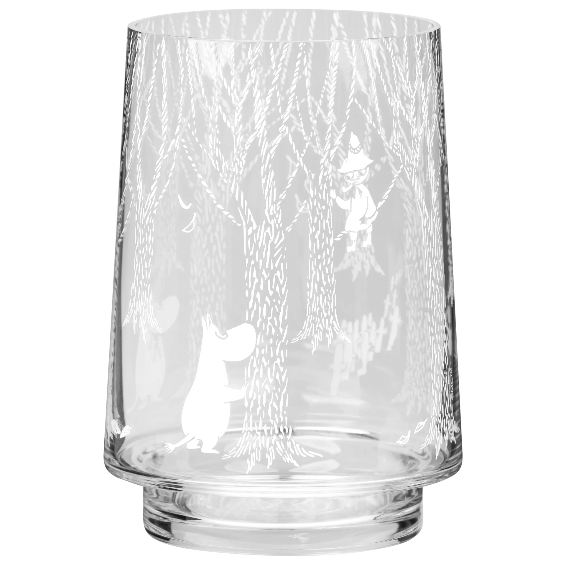 Muurla In the Woods fyrfadsstage/vase 20 cm Klar/Hvid