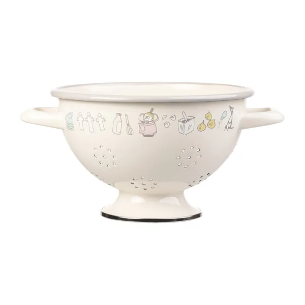 Moomin durkslag emalj Ø20 cm, Bon Appétit