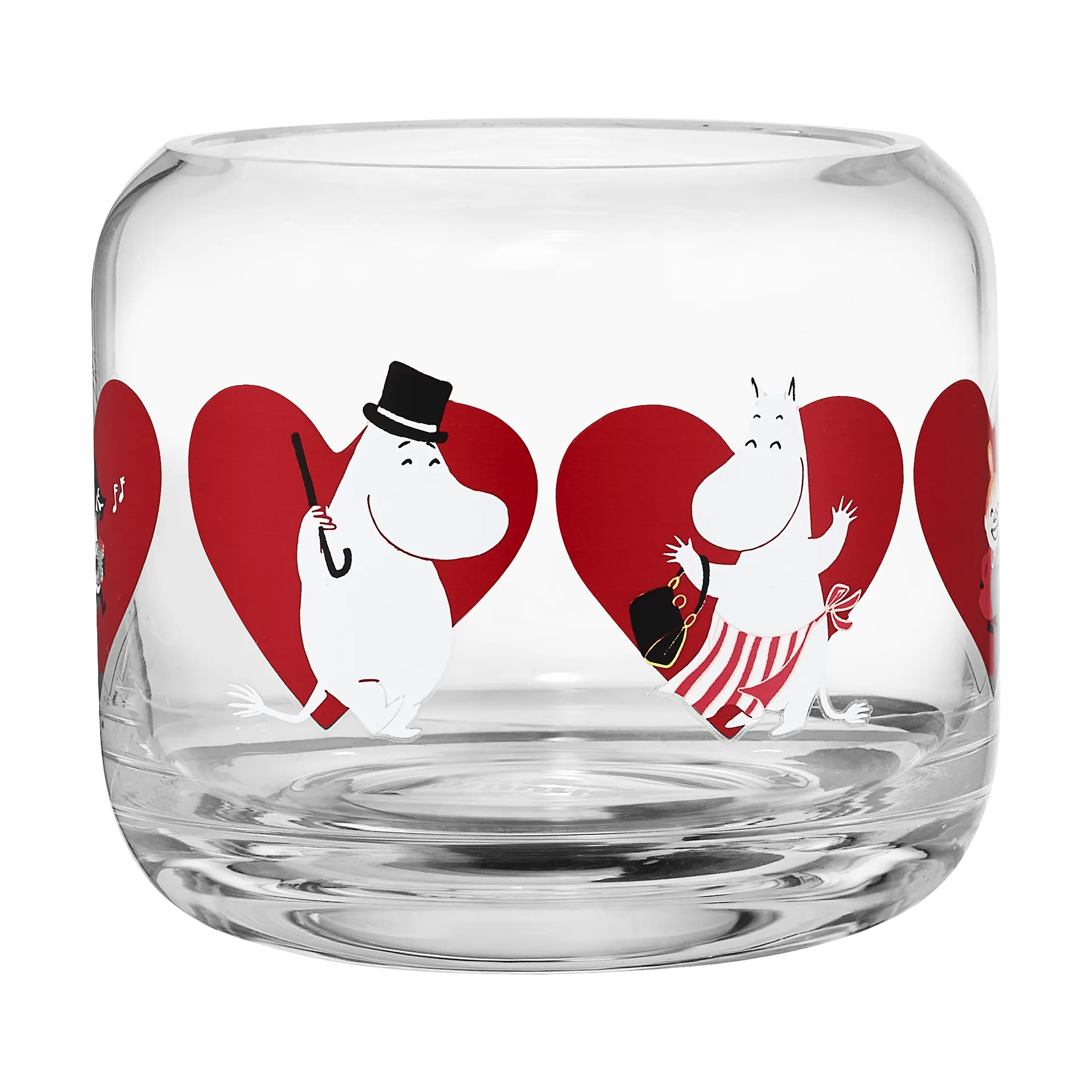 Muurla Moomin lysestage Ø9x8 cm Heart billede