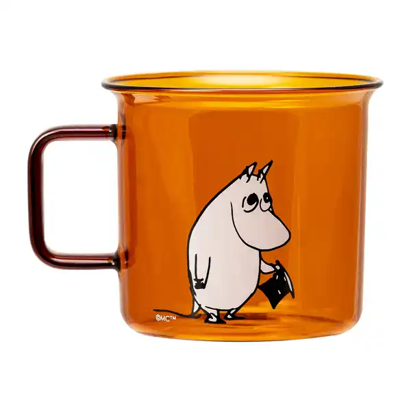 Moominpappa glasmugg 35 cl, Amber