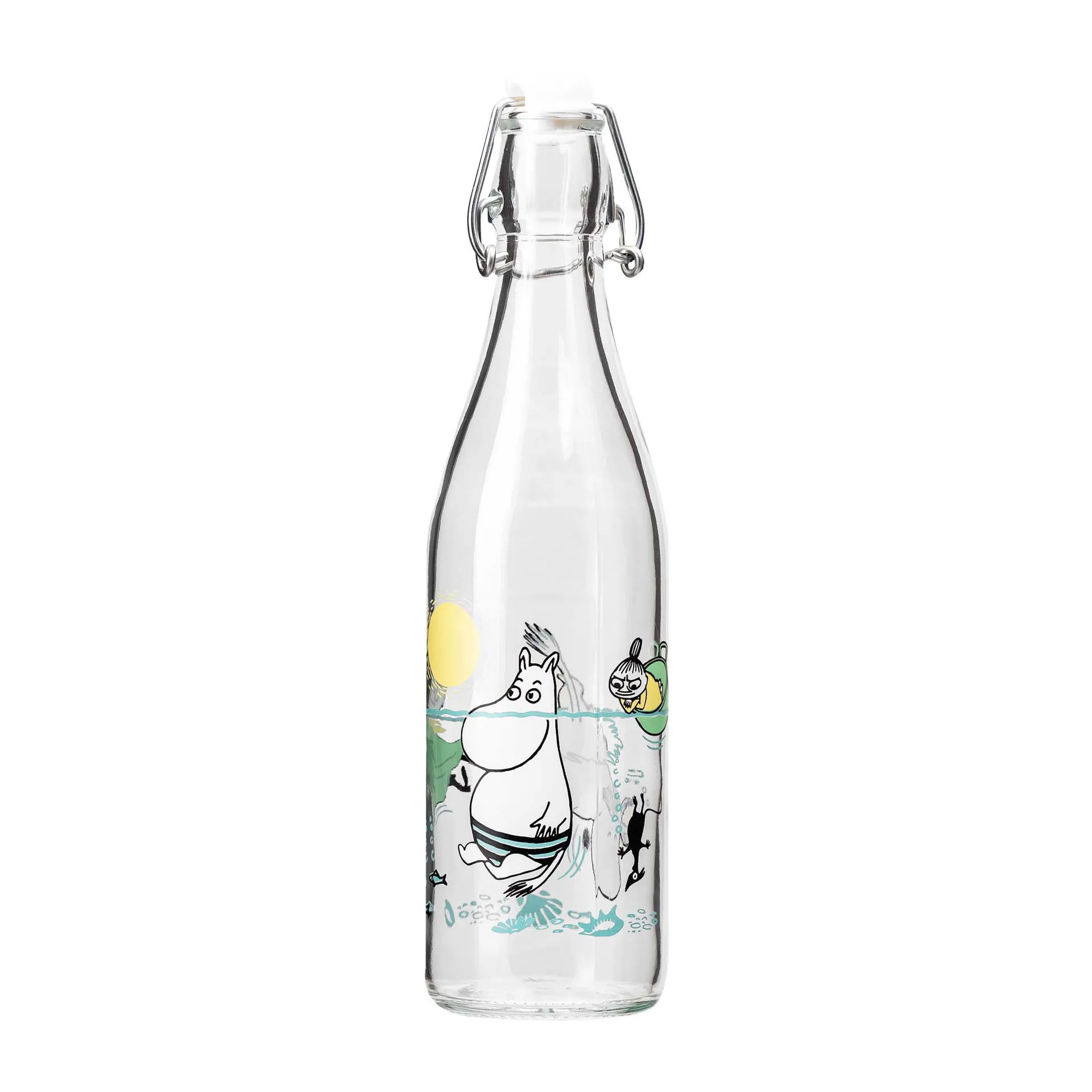 Muurla Mumi glasflaske 0,5 l Fun in the water