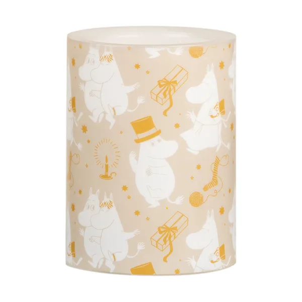 Mumin blockljus LED 10 cm, Sparkling stars