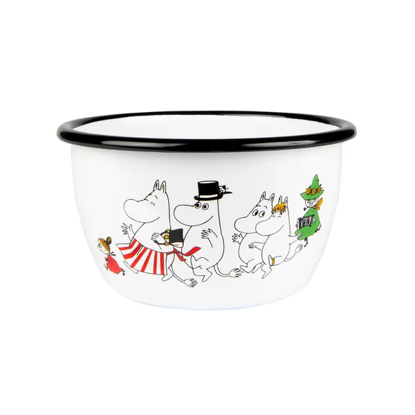 Mumin Colors emaljskål 60 cl, Moominvalley