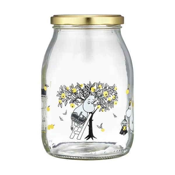 Mumin glasburk 1 L, Apples