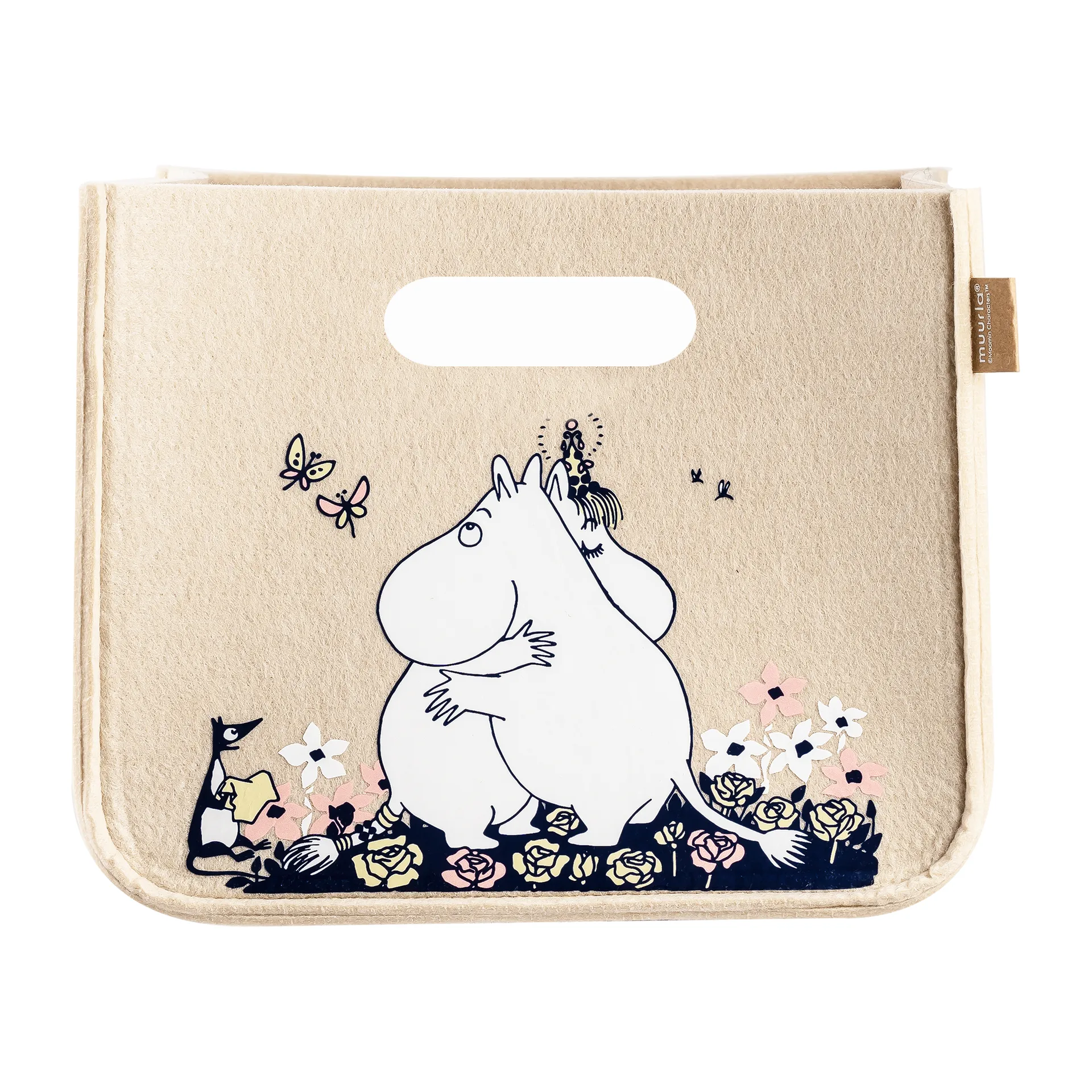 Muurla Mumin Hug opbevaringskurv 26x26 cm Beige