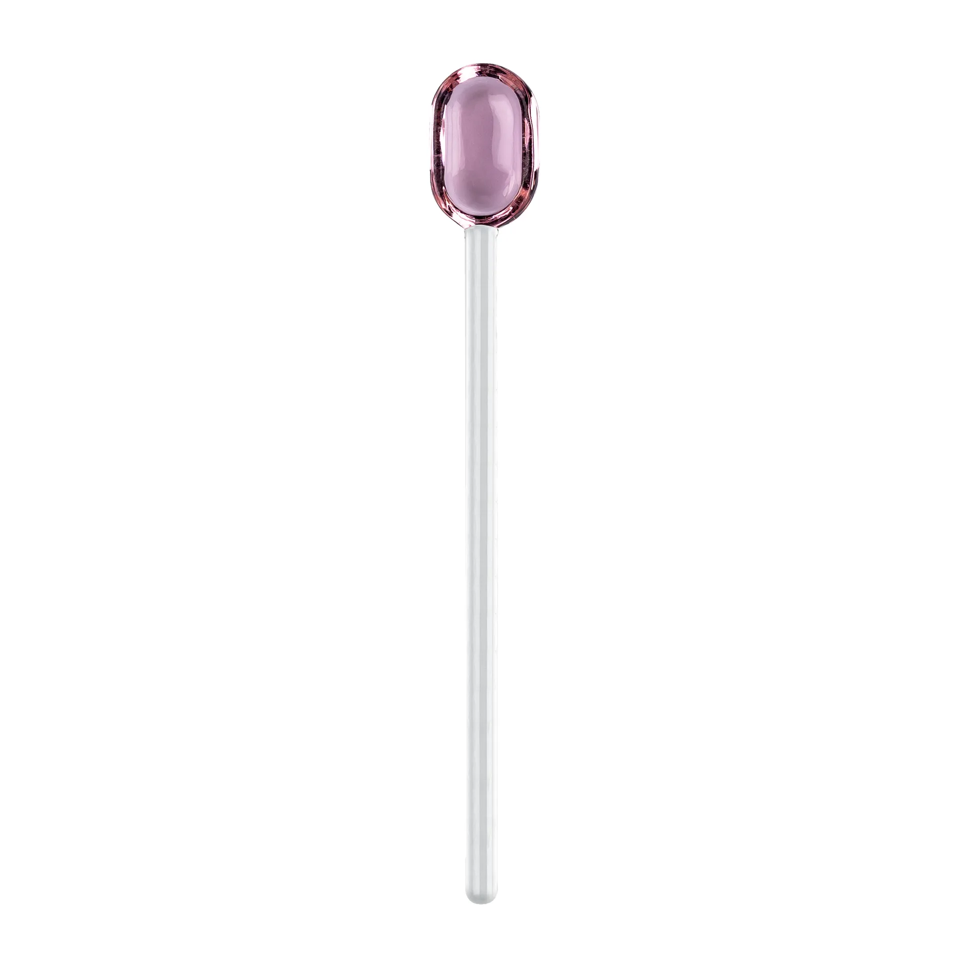 Muurla Muurla latteske glas 15,5 cm Pink/Clear