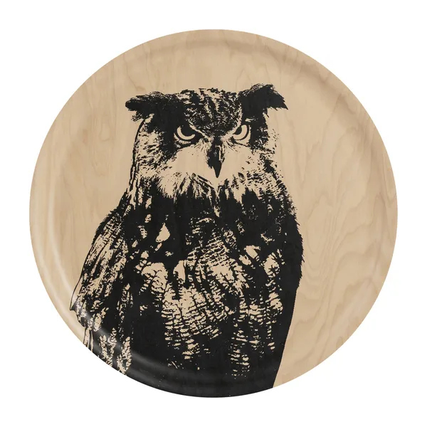 Nordic The Eagle Owl bricka Ø35 cm, Natur