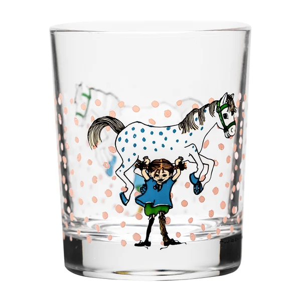 Pippi & Lilla Gubben dricksglas 20 cl, Multi