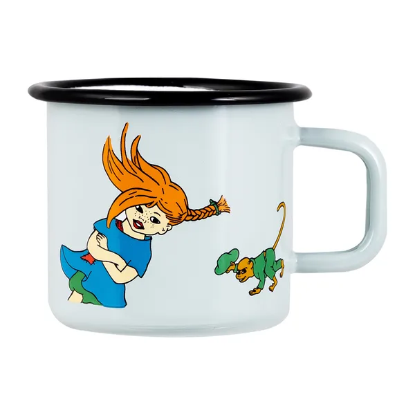 Pippi The Strongest Girl emaljmugg 37 cl, Multi