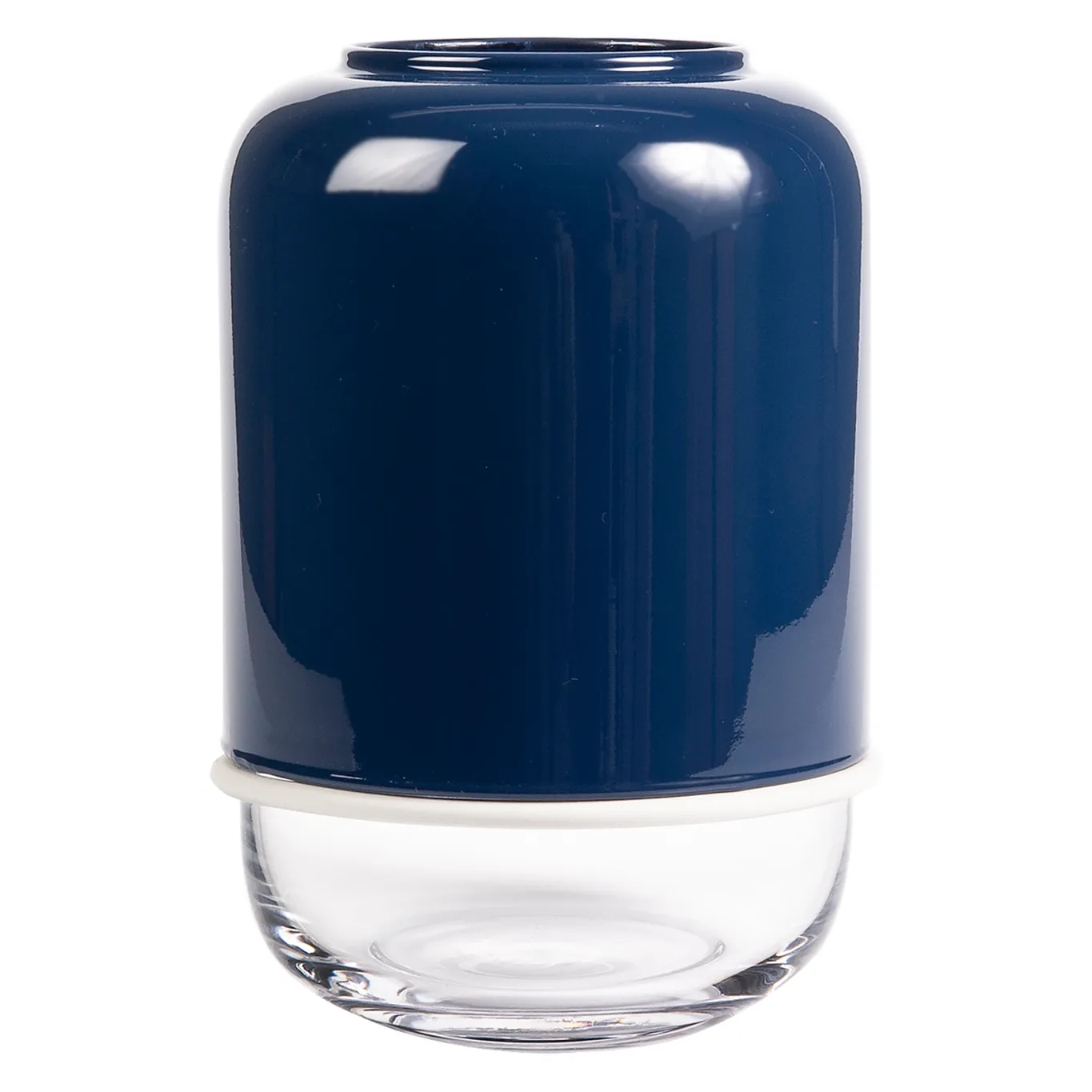 Muurla Vase ajustable Capsule 18- Bleu foncé-transparent