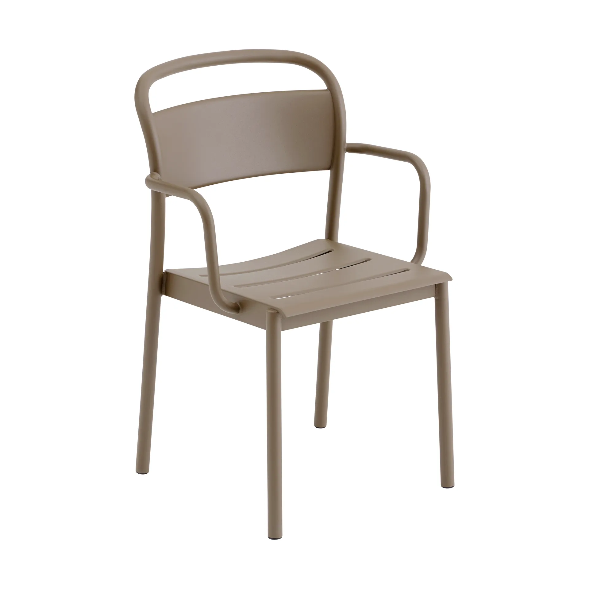 Muuto Chaise à accoudoirs Linear steel armchair Taupe