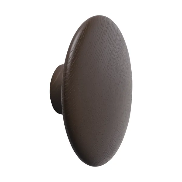 Dots Wood klädkrok, Brown red, Ø13 cm