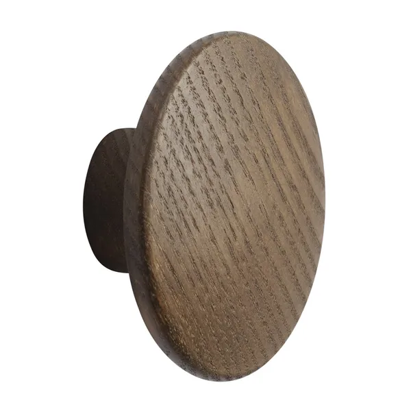 Dots wood krok dark stained brown, Ø6,5 cm