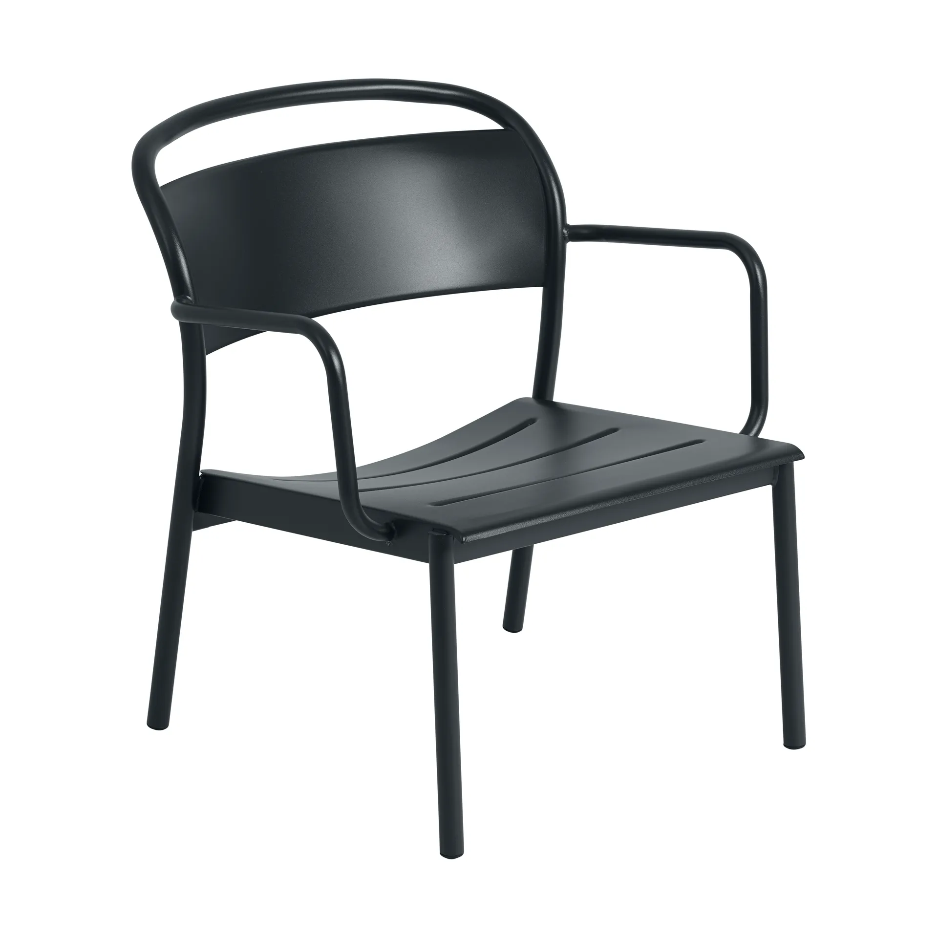 Muuto Fauteuil lounge Linear Steel Anthracite black