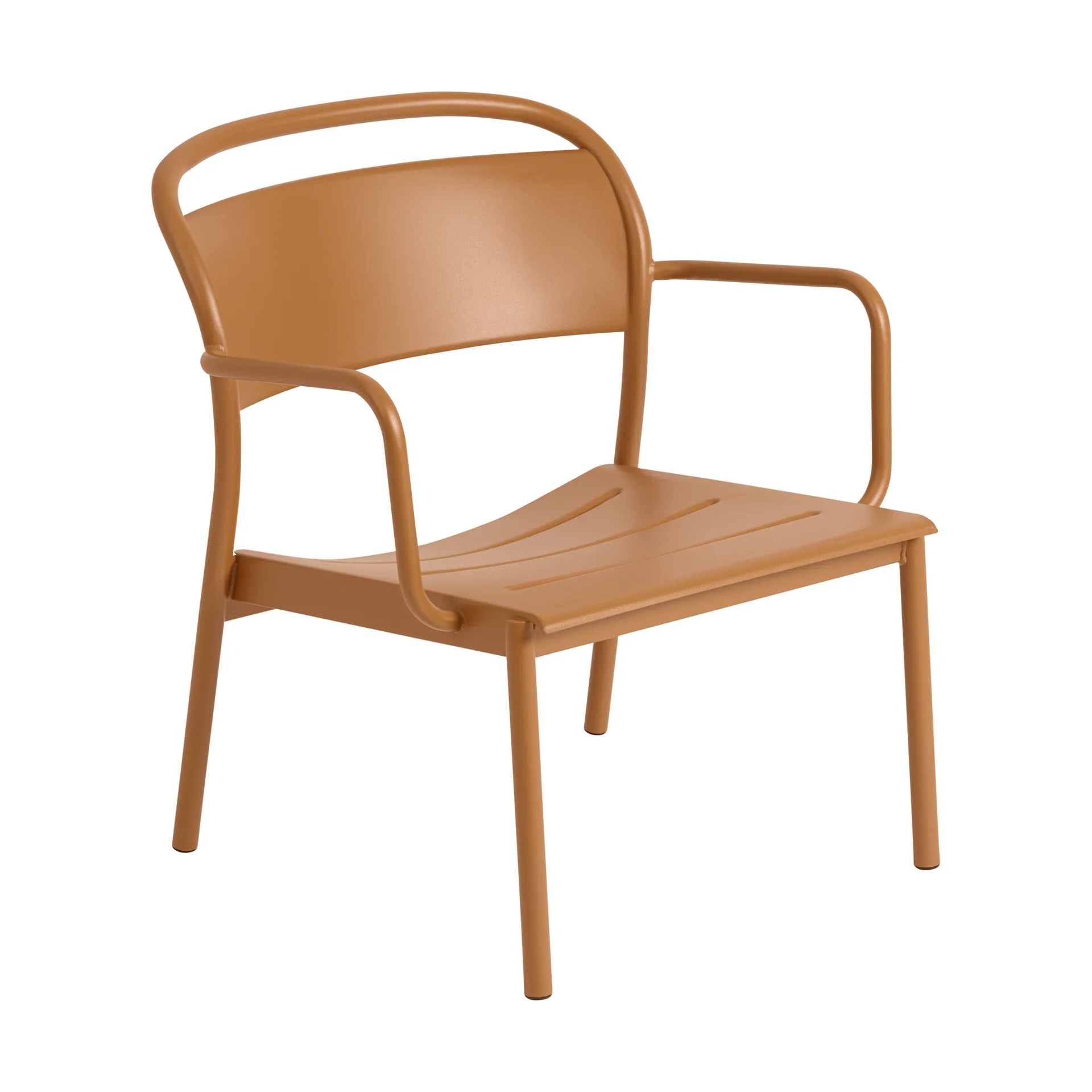 Muuto Fauteuil lounge Linear Steel Burnt orange