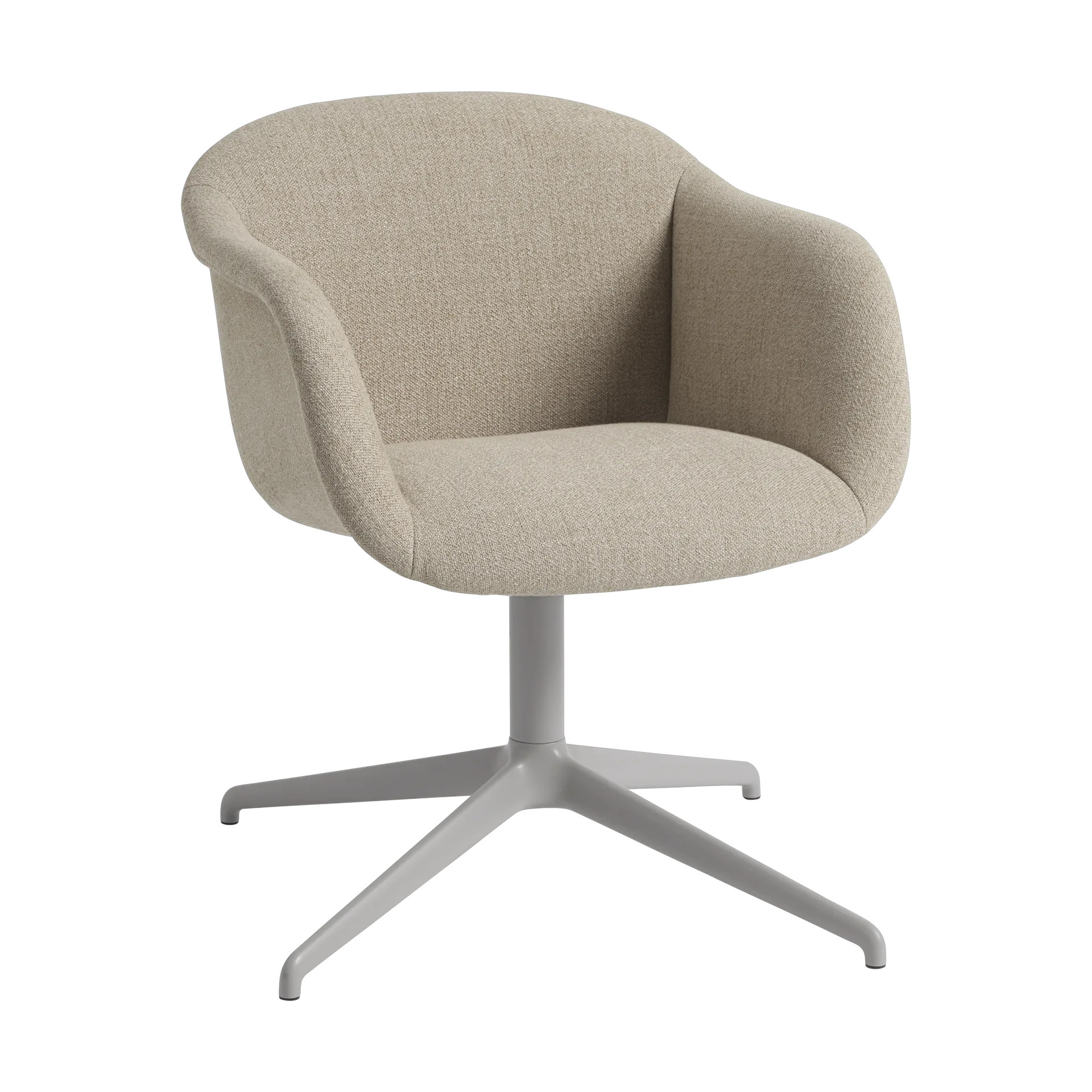 Muuto Fiber Soft Armchair base pivotante Ecriture 240/Grey