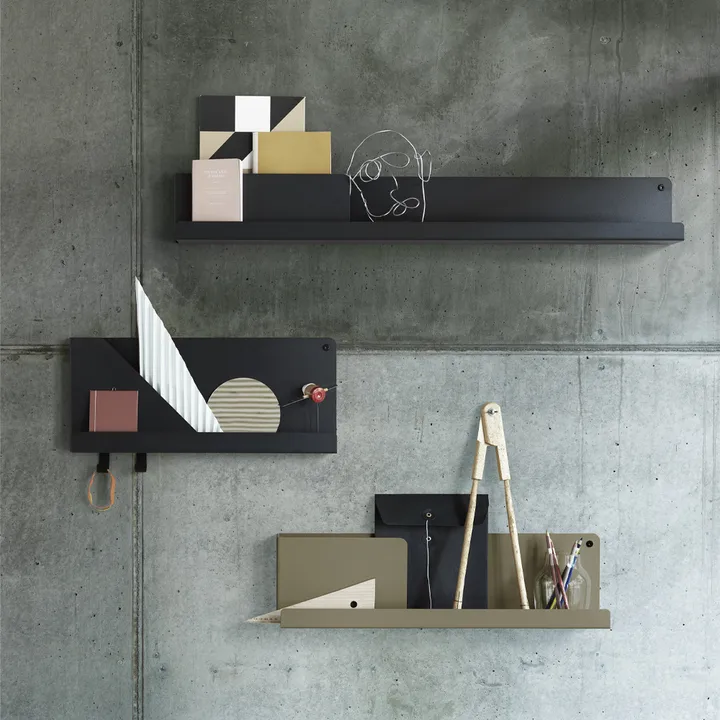 MUUTO FOLDED SHELVES SMALL グレー Folded shelf 29.5x40 cm from Muuto - NordicNest.com