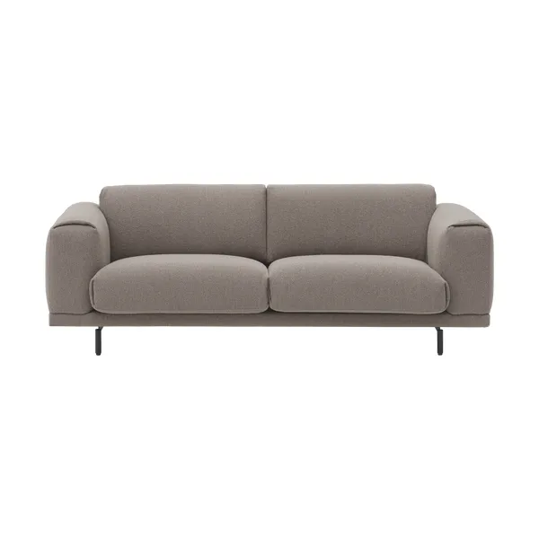 Rest soffa, 3-sits, Hearth 6 grey-svarta ben