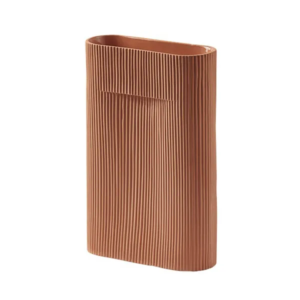 Ridge vas 35 cm, Terracotta