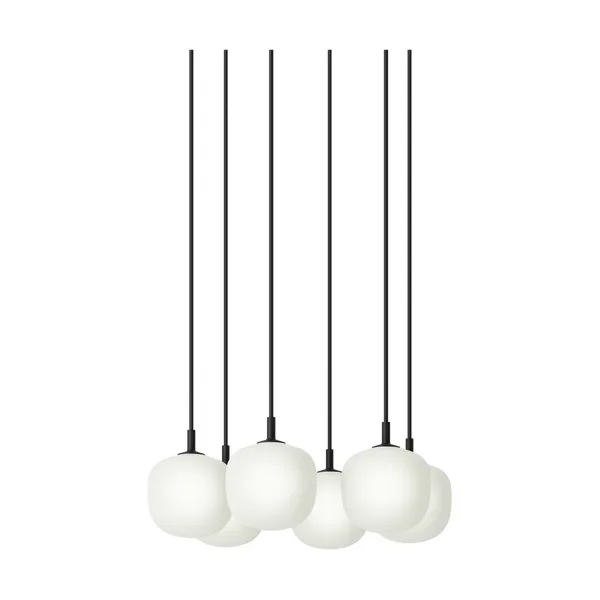 Rime Pendant Cluster 6 pendel, Black, Ø12 cm