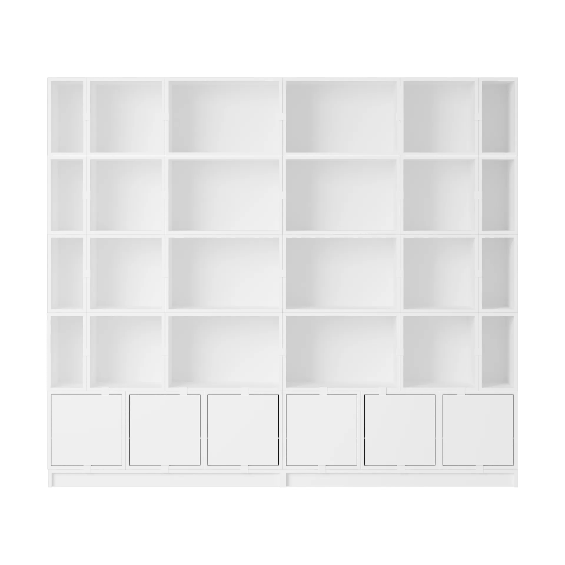 Muuto Système de rangement Stacked Bookcase Configuration 1 White