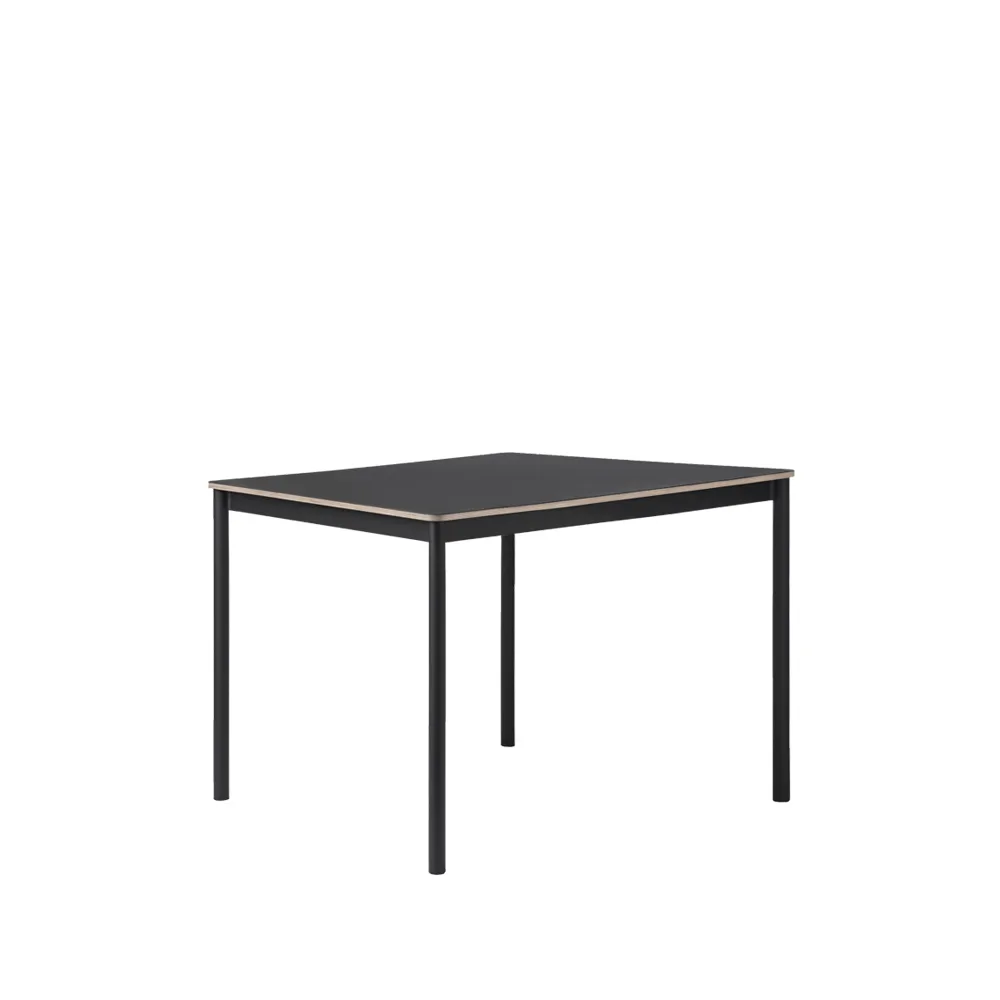 Muuto Table à manger Base black, bord en contreplaqué, cm