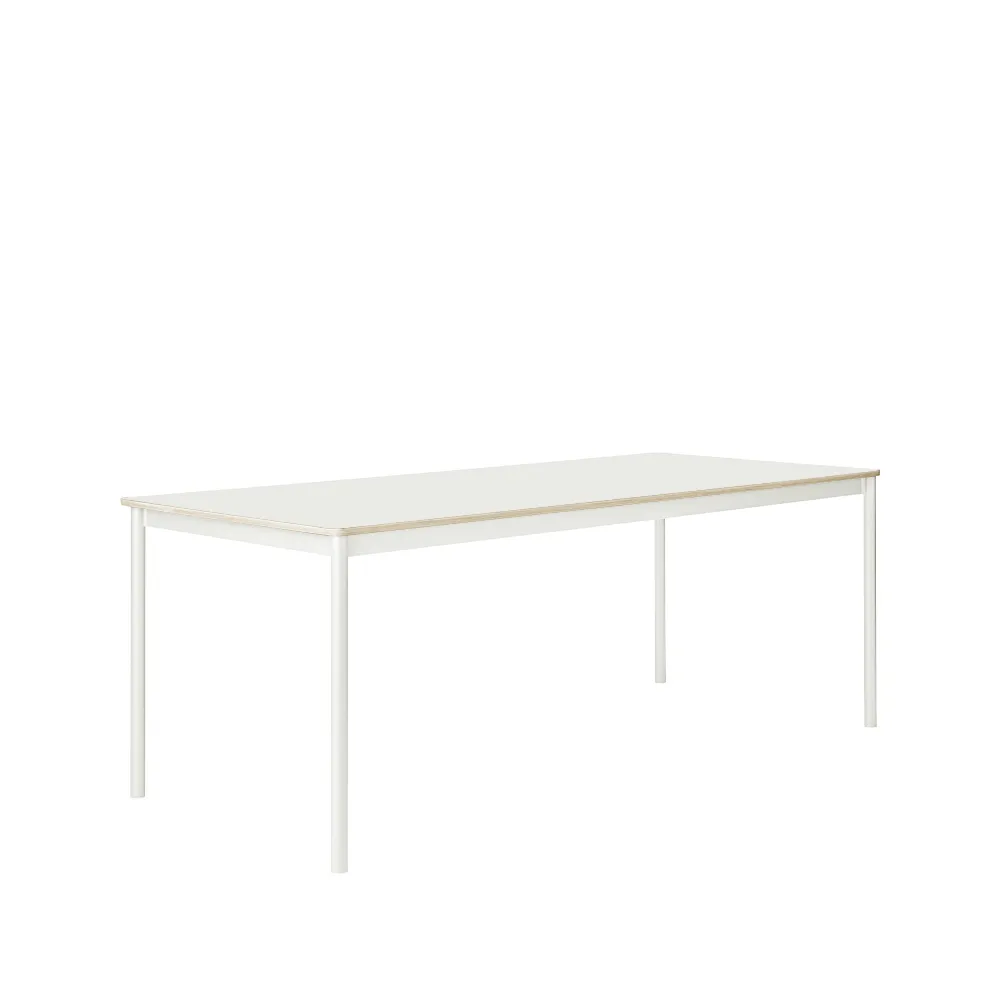 Muuto Table à manger Base white, bord en contreplaqué, cm