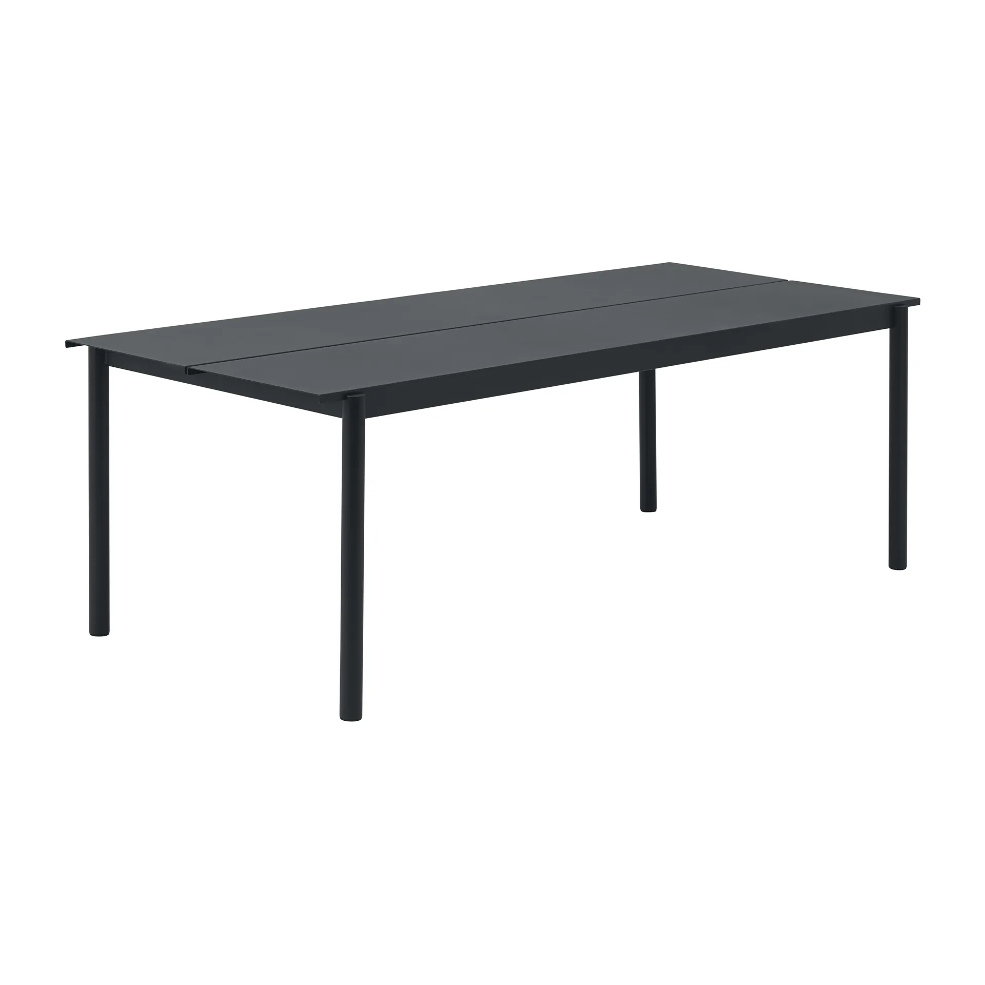 Muuto Table Linear steel table cm Black (RAL 7021)