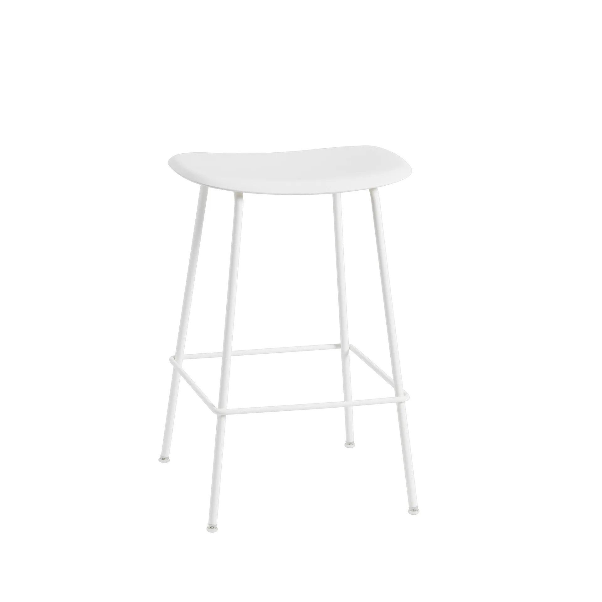 Muuto Tabouret de bar Fiber Tube blanc