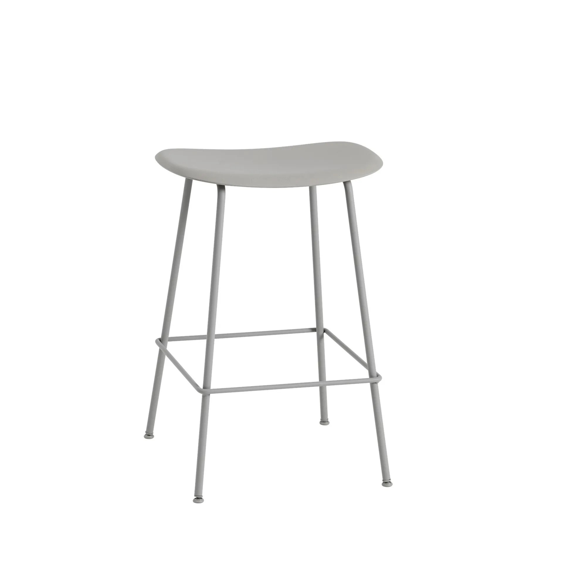 Muuto Tabouret de bar Fiber Tube Grey-Grey
