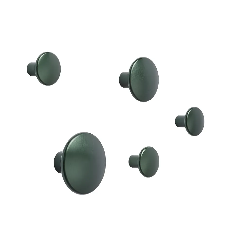 Muuto The Dots knager - metal 5 stk Dark green