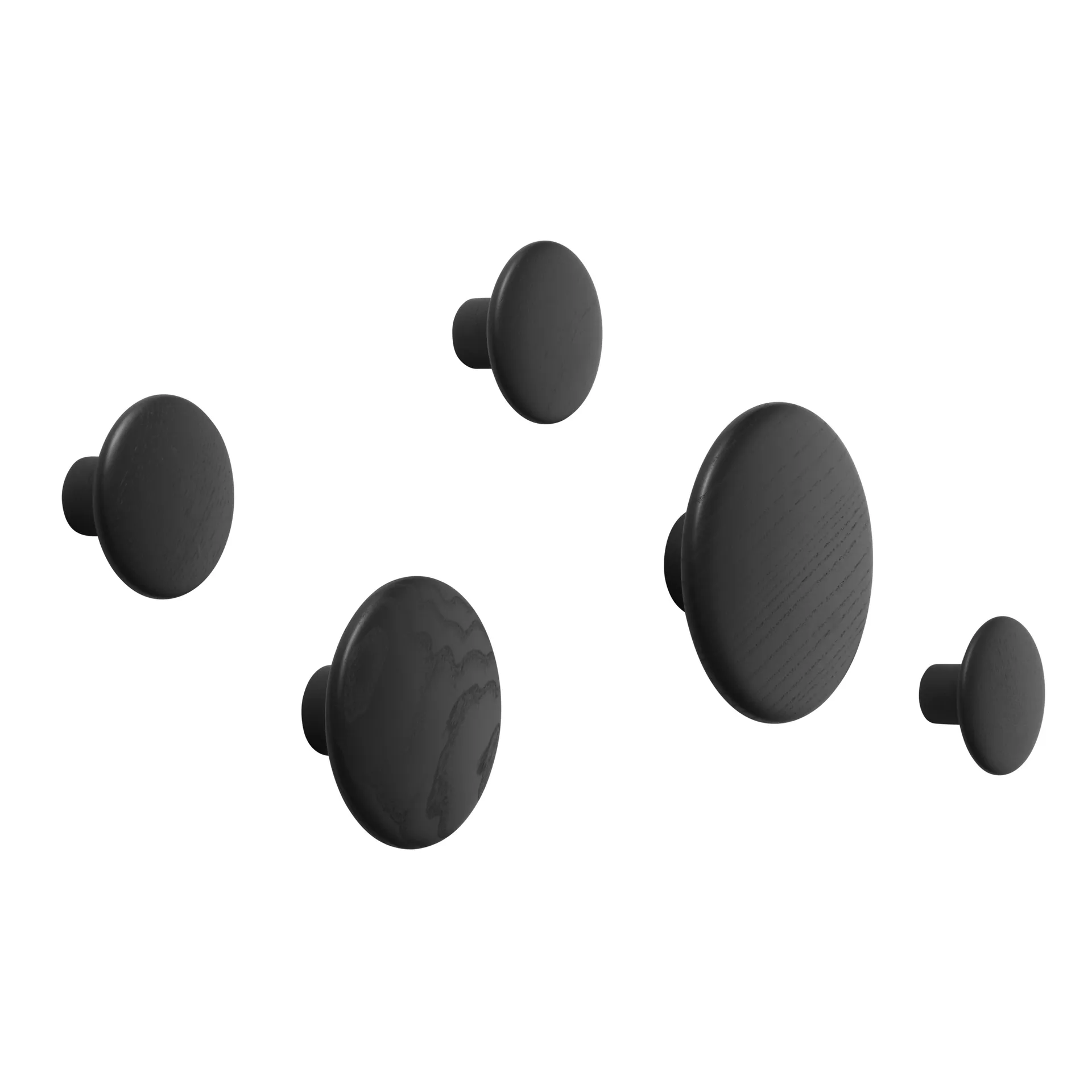 Muuto The Dots knager - sæt af 5 stk Sortlaseret ask