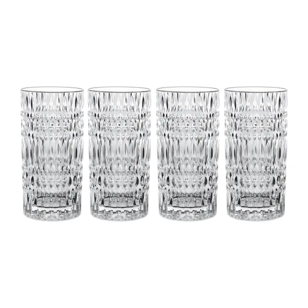 Ethno longdrinksglas 43,4 cl 4-pack, Klar
