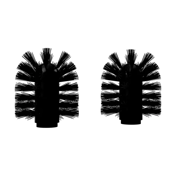 Nichba toalettborsthuvud, Black, 2-pack
