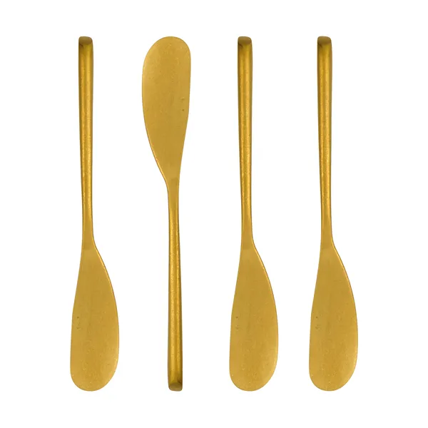 Nicolas Vahé smörkniv 4-pack, Antik guldfinish
