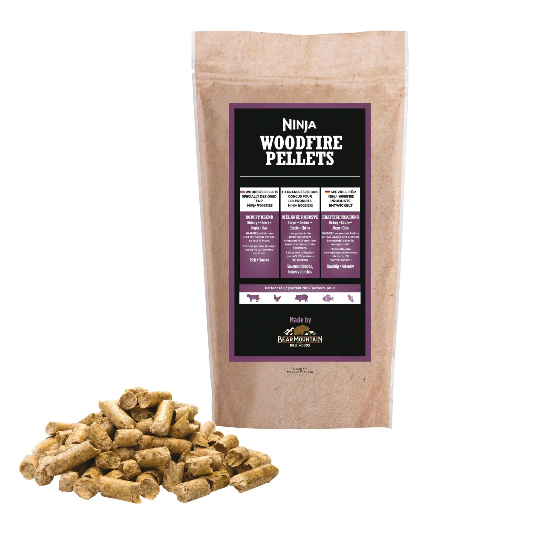 Kjøp Ninja Woodfire pellets Robust Blend fra Ninja - NordicNest.no