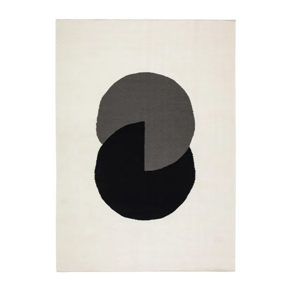 Circles blocks kelimmatta naturvit, 170x240 cm