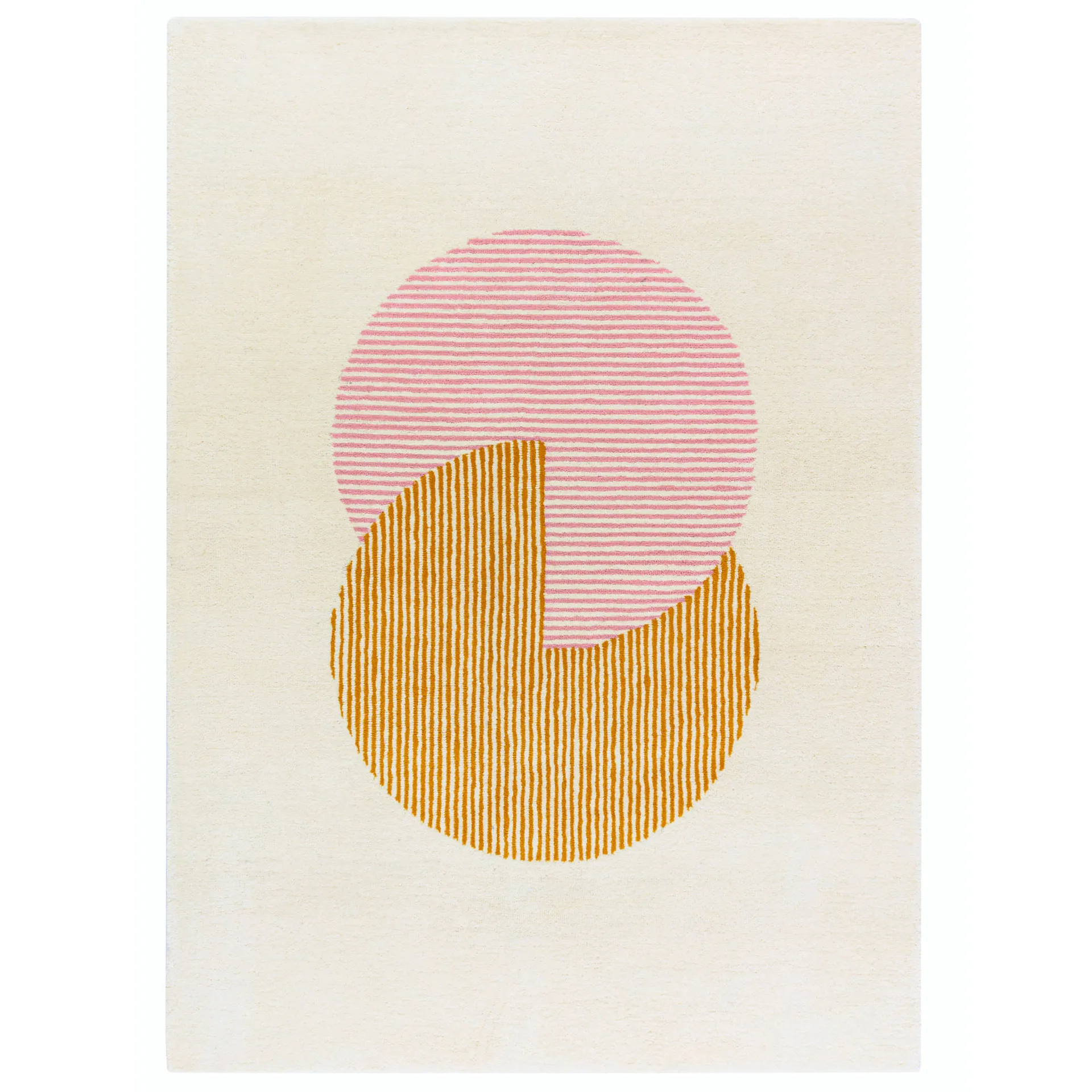 NJRD Circles uldtæppe pink 200x300 cm