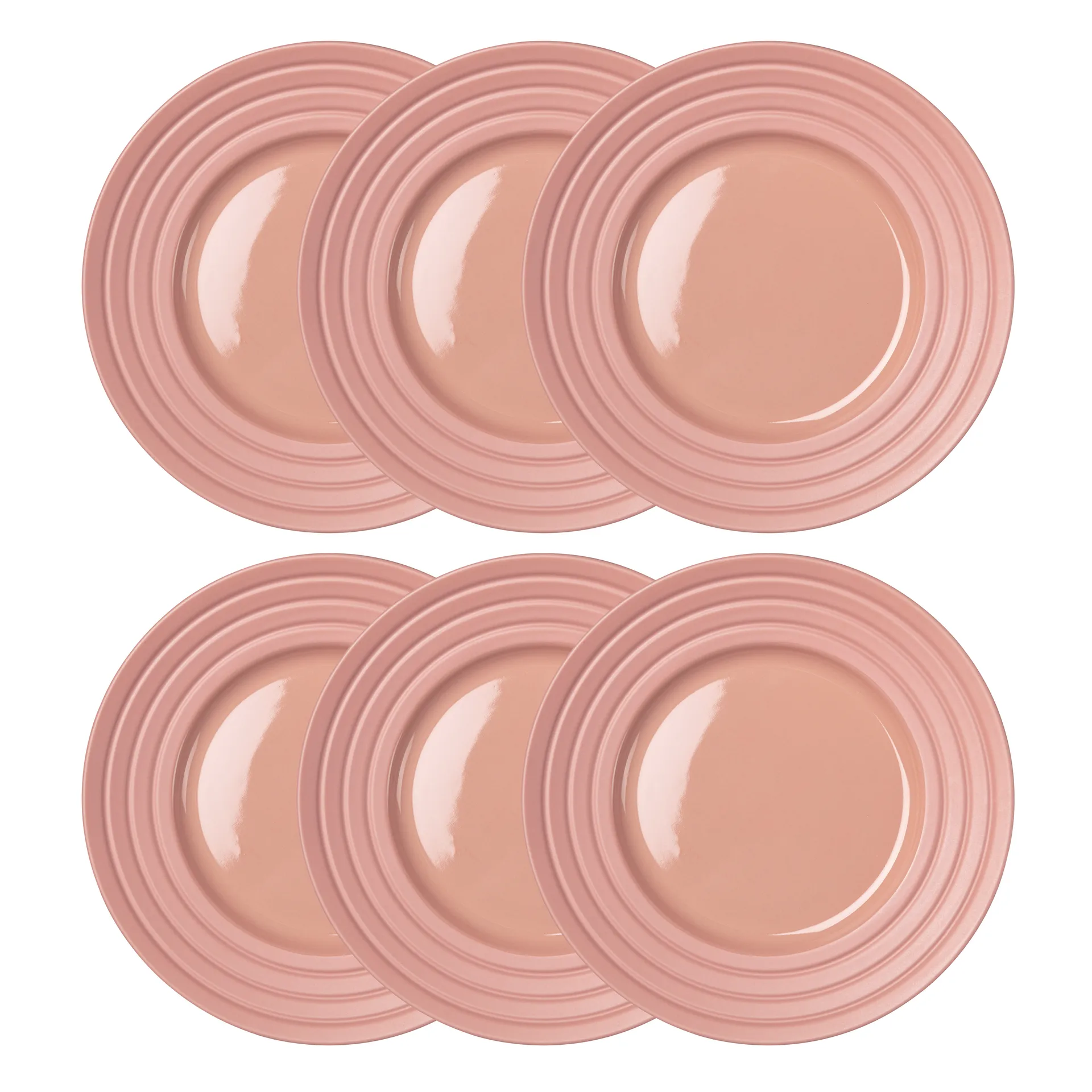 NJRD Lines bord Ø 27 cm 6-pack roze