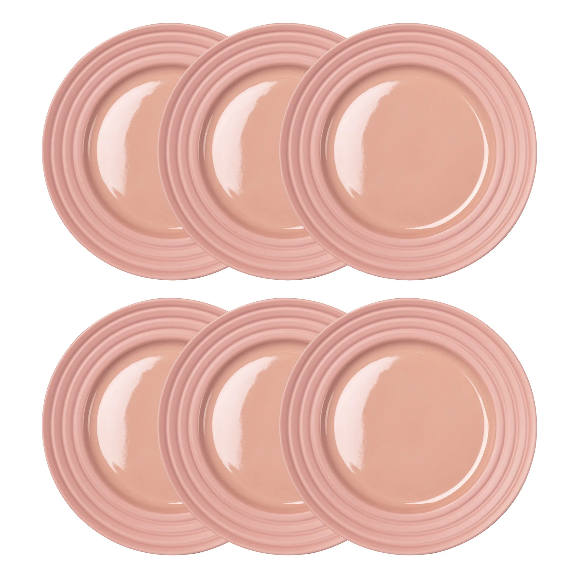 NJRD Lines klein bord Ø 21 cm 6-pack roze