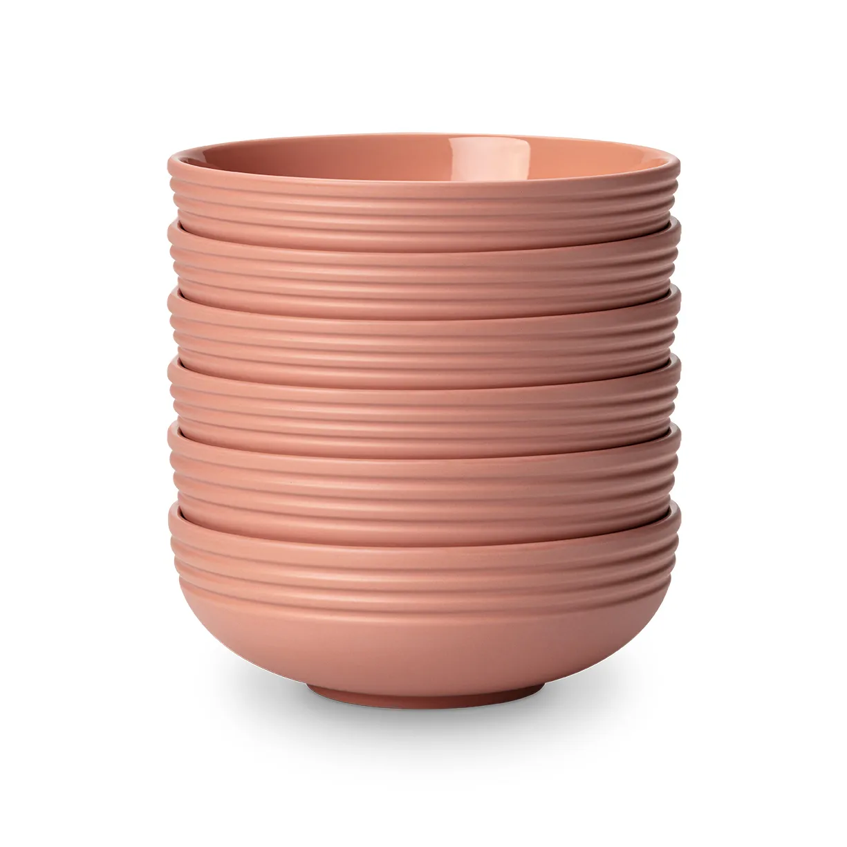 NJRD Lines sk&aring;l &Oslash;16 cm 6-pack Rosa