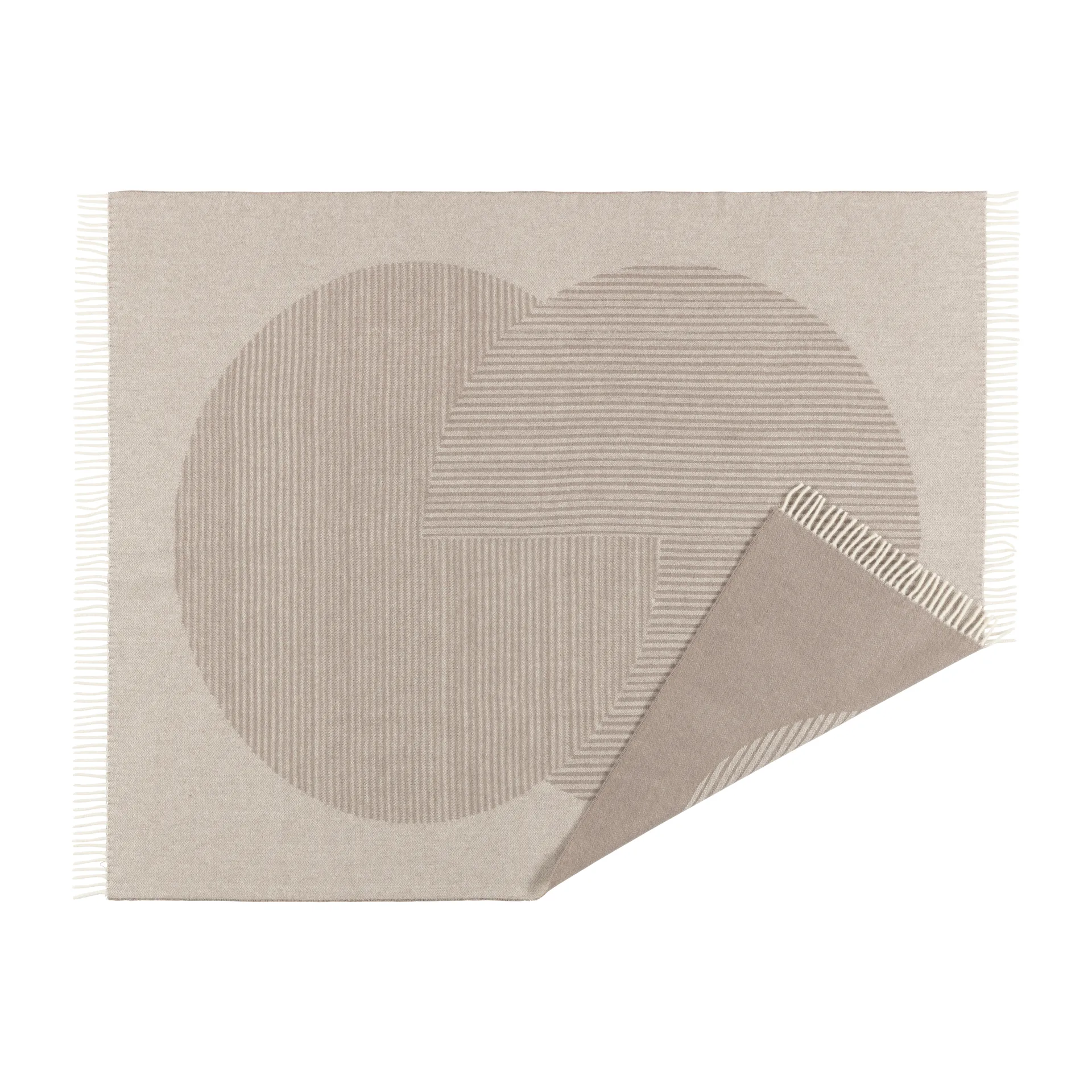 NJRD Plaid en laine Circles cm Beige